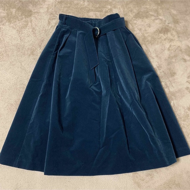 Techichi(テチチ)の【Te chichi】コーデュロイスカート【ブルーグリーン】 レディースのスカート(ロングスカート)の商品写真