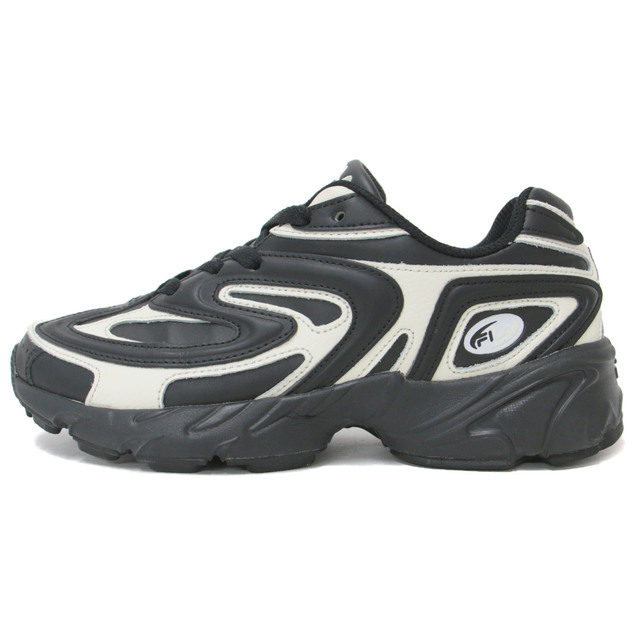 FILA フィラ emmi エミ 別注 靴 ダットシューズ スニーカー ローカット 22秋冬 ブラック ホワイト 黒 白 25cm BUZZARD 2000 ボリュームソール  スポーツカジュアル 人気 ストリートダンス ヒップホップ トレンド レトロ 【レディース】靴/シューズ