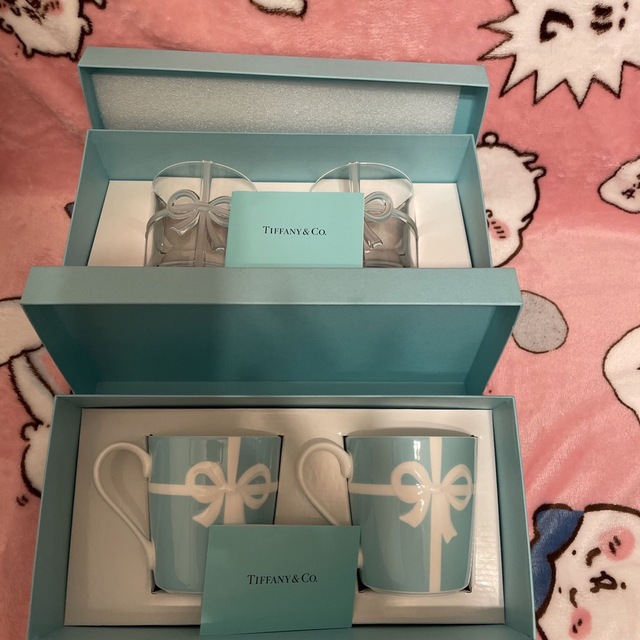 TIFFANYボウグラス&ブルーボックスマグセット