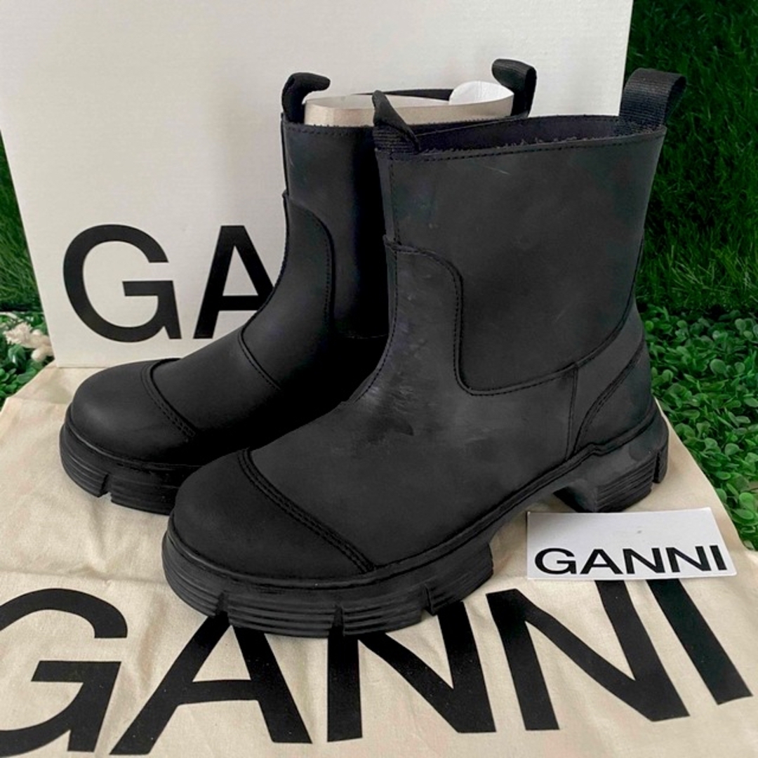 GANNI ☆新品☆ガニー チェルシーブーツ/ブラック黒サイズ37