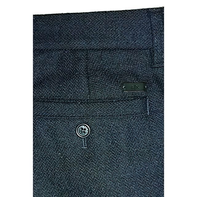 ARMANI EXCHANGE(アルマーニエクスチェンジ)のARMANI EXCHANGEアルマーニ ウールサキソニー生地スーツ ブラック メンズのスーツ(セットアップ)の商品写真
