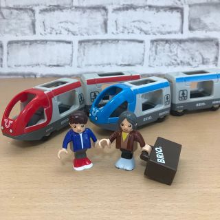 ブリオ(BRIO)のBRIO ブリオ　トラベルトレインとお人形　木製レール用電車(電車のおもちゃ/車)