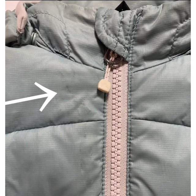 THE NORTH FACE(ザノースフェイス)のノースフェイス　ダウン　80cm ニット帽セット キッズ/ベビー/マタニティのベビー服(~85cm)(ジャケット/コート)の商品写真