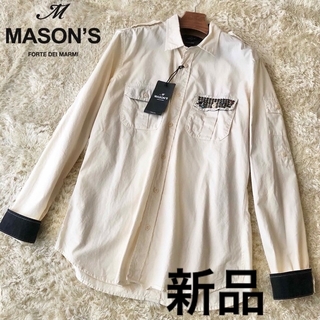 メイソンズ(MASON'S)の新品未使用✨メイソンズ ホワイト シャツ ジュエリー ブルガリア製　綿 100%(シャツ)