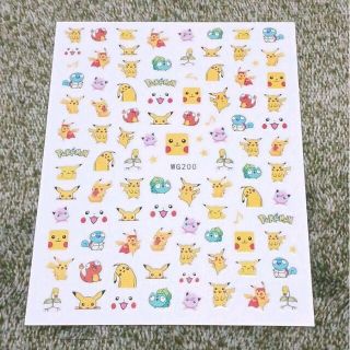 ネイルシール　キャラクター　ピカチュウ　ポケモン(デコパーツ)