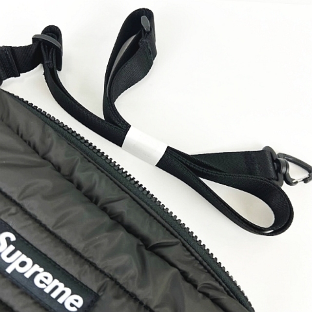 supreme puffer side bag black