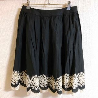 エムズグレイシー(M'S GRACY)の美品 ♪M'S GRACY フリルスカート☆レース エムズグレイシー(ひざ丈スカート)