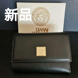 ヴェルサーチ(VERSACE)の新品 ヴェルサーチ 三つ折財布 革 レザー ブラック(財布)