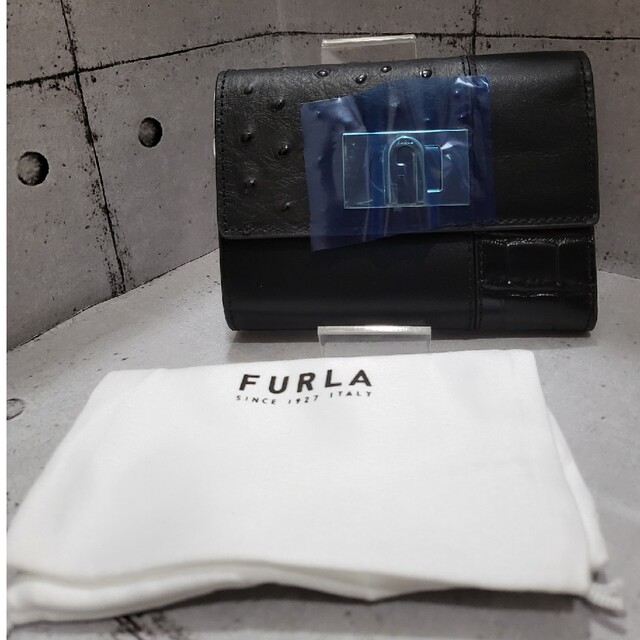 新品 未使用 フルラ FURLA 1927 三つ折ウォレット ブラック