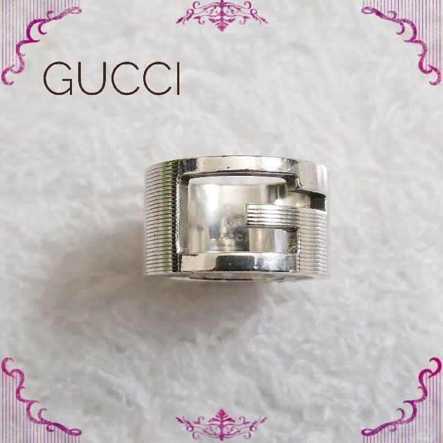 Gucci(グッチ)のGUCCI グッチ Ｇロゴ ＳＶ９２５ シルバーリング １０号 レディースのアクセサリー(リング(指輪))の商品写真