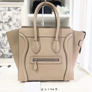 セリーヌ(celine)のセリーヌ　ラゲージ　マイクロ　デューン　レザー　トートバッグ　美品☆(トートバッグ)