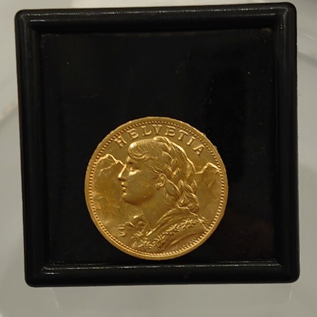 本店は 1927年 K21.6金 アルプスと少女 金貨 金属工芸