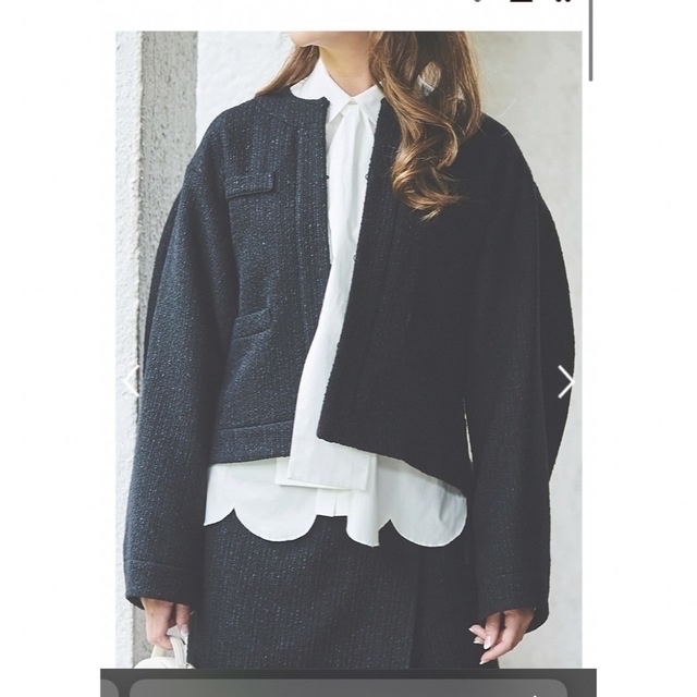 割引 CHACOTT - classic tweed jacket / black スティナ stina ダンス
