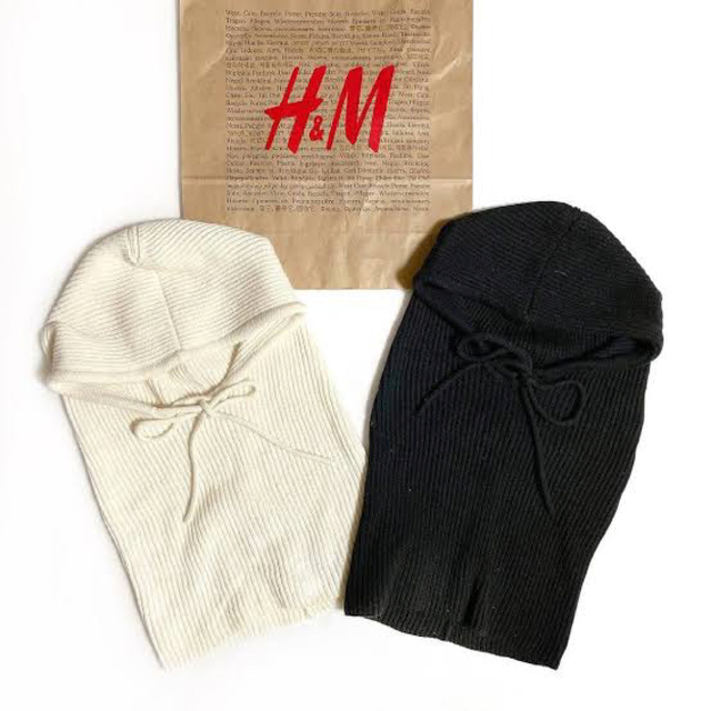 H&M(エイチアンドエム)のh&m バラクラバ　黒 レディースの帽子(ニット帽/ビーニー)の商品写真