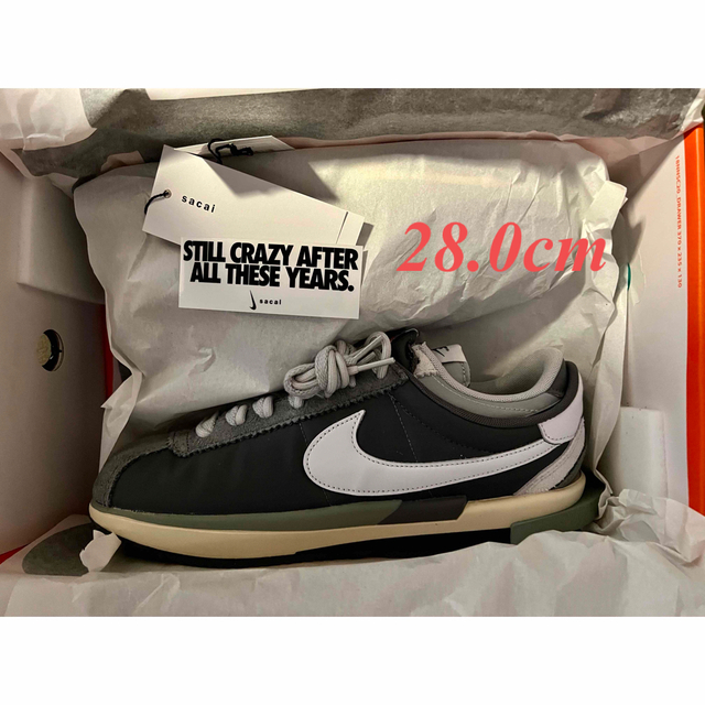 size 10 28.0cm ZOOM CORTEZ NIKE X SACAI