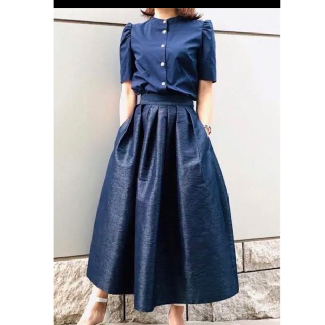 Drawer(ドゥロワー)の本日中お値下げ✨SHE Tokyo デニムスカート　36 レディースのスカート(ロングスカート)の商品写真
