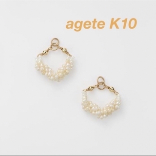 agete - agete K10 パール ピアスチャーム