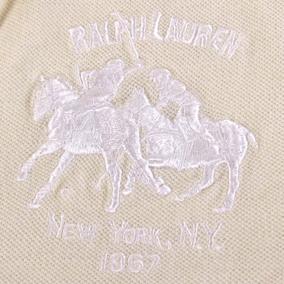 POLO RALPH LAUREN(ポロラルフローレン)の美品『USED/一部訳あり』 POLO RALPH LAUREN ポロ・ラルフローレン ポロシャツ コットン/ウール  アイボリー 半袖【中古】 レディースのトップス(ポロシャツ)の商品写真