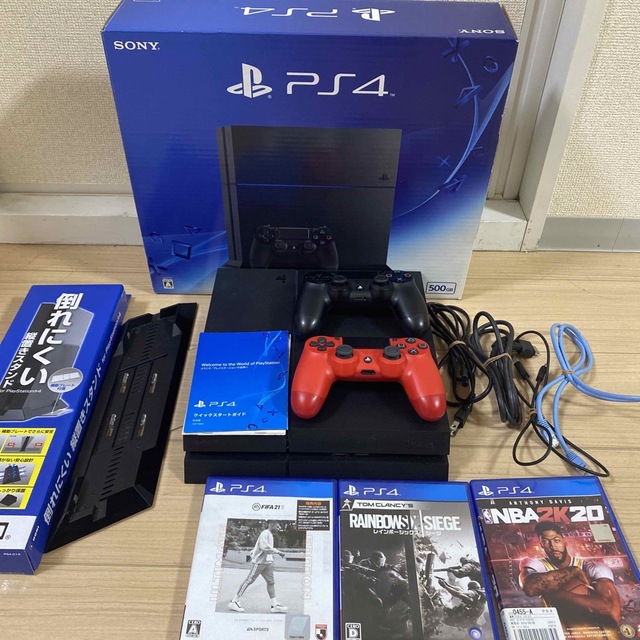 PS4 本体　純正コントローラー 縦置きスタンド付