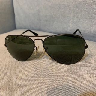 レイバン(Ray-Ban)の美品　レイバン　ボシュロムレイバン　アビエーター　ブラック　ティアドロップ(サングラス/メガネ)