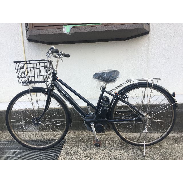 地域限定送料無料 パス シティ 新基準 27インチ 黒 神戸市 電動自転車 
