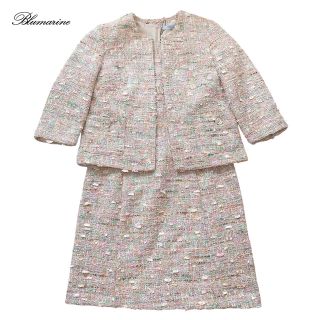 ブルマリン(Blumarine)の新品ブルマリンBlumarineツイードジャケット半袖ワンピーススーツ40(スーツ)