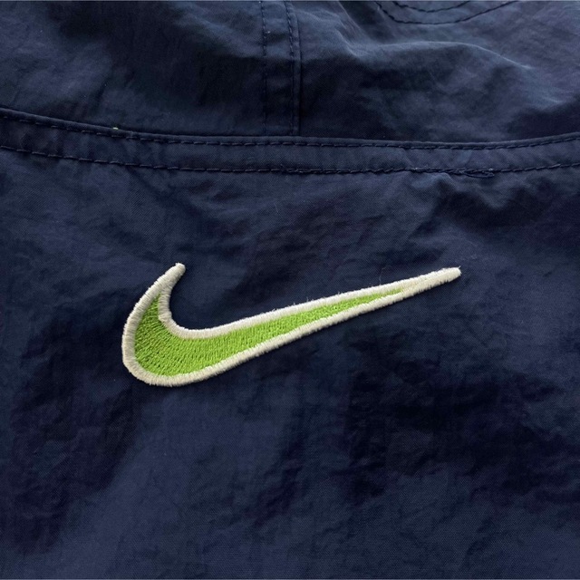 NIKE ナイロンプルオーバー デカロゴ スウッシュ 90s シルバータグ US