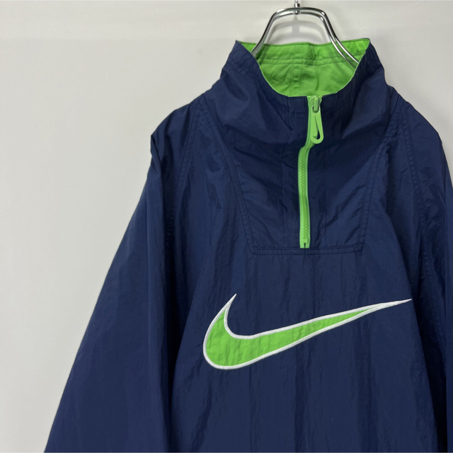 90s NIKE 白タグ Half Zip Nylon Pullover