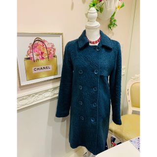 マウジー(moussy)の♥️マウジー✨濃紺のシャギー風コート‼️(ロングコート)