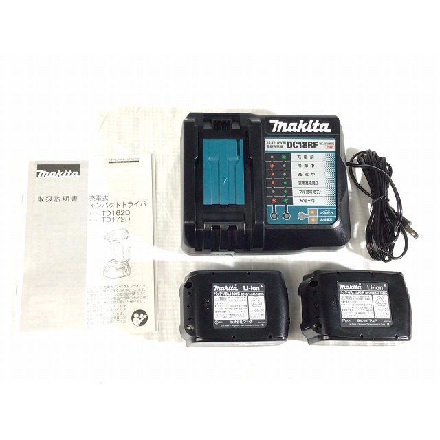 ☆未使用品 コメント必読！☆makita マキタ 18V充電式インパクトドライバ TD172DGXAR 赤 バッテリー2個(6.0Ah) 充電器/ケース付 63002