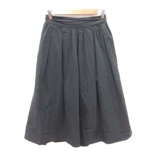 シップス(SHIPS)のシップス SHIPS Days フレアスカート ロング S/M 黒 ブラック(ロングスカート)