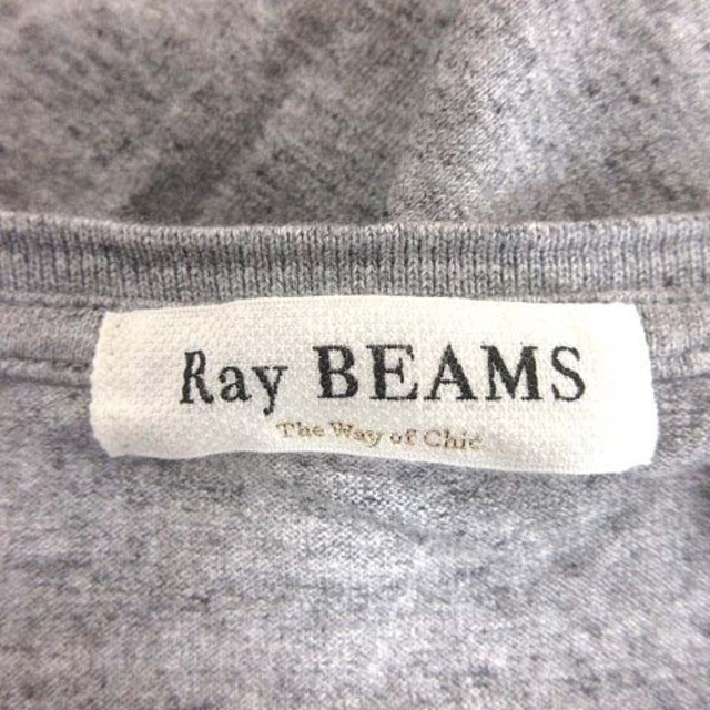 Ray BEAMS(レイビームス)のレイビームス Ray Beams ニット カットソー 長袖 Vネック グレー レディースのトップス(ニット/セーター)の商品写真