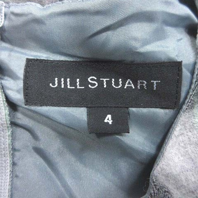 JILLSTUART(ジルスチュアート)のジルスチュアート シャツ ペプラム フレア 長袖 チェック ウール 4 緑 レディースのトップス(シャツ/ブラウス(長袖/七分))の商品写真