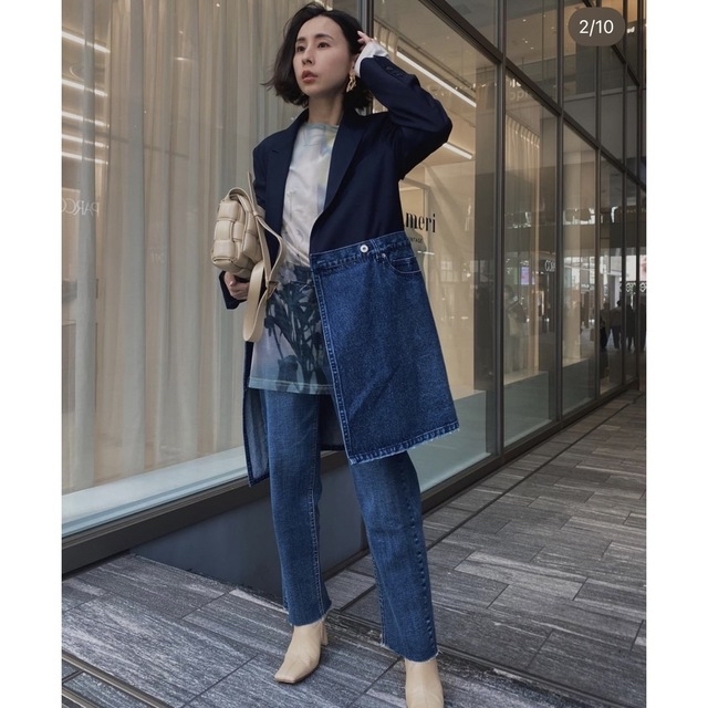 Ameri VINTAGE/DENIM DOCKING JACKET(ネイビー) 独特な 【送料無料