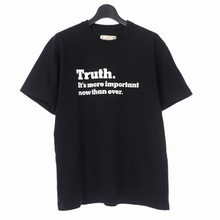 サカイ(sacai)のサカイ Truth プリント Tシャツ カットソー 半袖 3 ブラック 黒(Tシャツ/カットソー(半袖/袖なし))