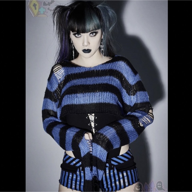 dollskill スーパークロップドストライプニット セーター 2