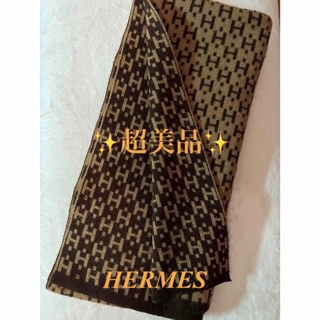 ✨HERMES♥️Hロゴマフラー マフラー/ショール ファッション小物 ...