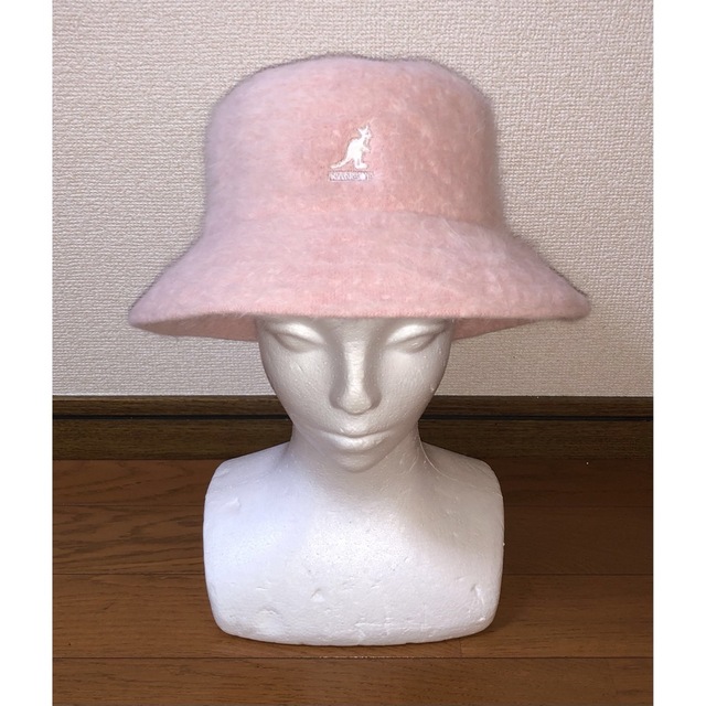 KANGOL(カンゴール)の美品 KANGOL ファー バケットハット M バミューダハット ピンク レディースの帽子(ハット)の商品写真