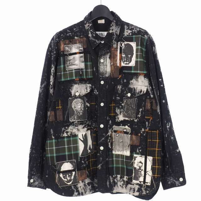 正規品即納 キディル パッチワーク デニム シャツ 長袖 KIDILL