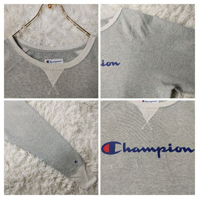 Champion(チャンピオン)の一点物US輸入★Champion スウェット ライトグレー バイカラー XL メンズのトップス(スウェット)の商品写真