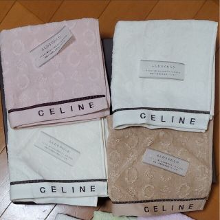 CELINE セリーヌ 白 ピンク ベージュ ウォッシュタオル 8枚 888
