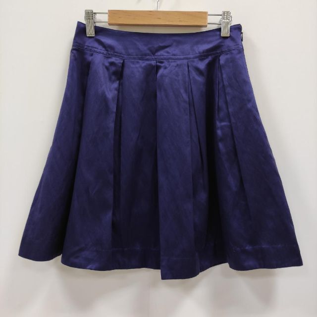 SHIPS(シップス)の[SHIPS] シップス シルク混プリーツスカート パープル レディース レディースのスカート(ひざ丈スカート)の商品写真