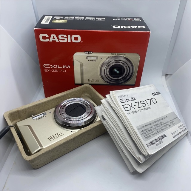 デジタルカメラ【希少】CASIO EXILIM EX-ZS170 GD  デジカメ 箱付き