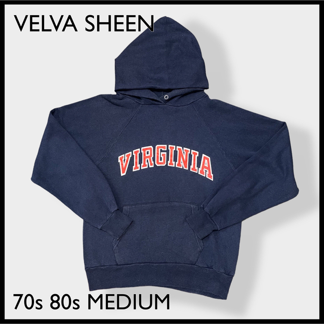 【Velva Sheen】70s 80s USA製 カレッジ パーカー ラグラン