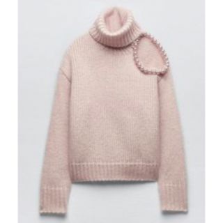 ZARA ニット　ピンク　長袖　ロングスリーブ