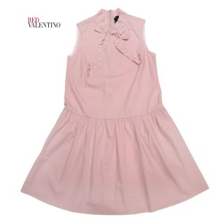 レッドヴァレンティノ(RED VALENTINO)の新品レッドヴァレンティノRED VALENTINOリボンワンピース42ピンク(ひざ丈ワンピース)