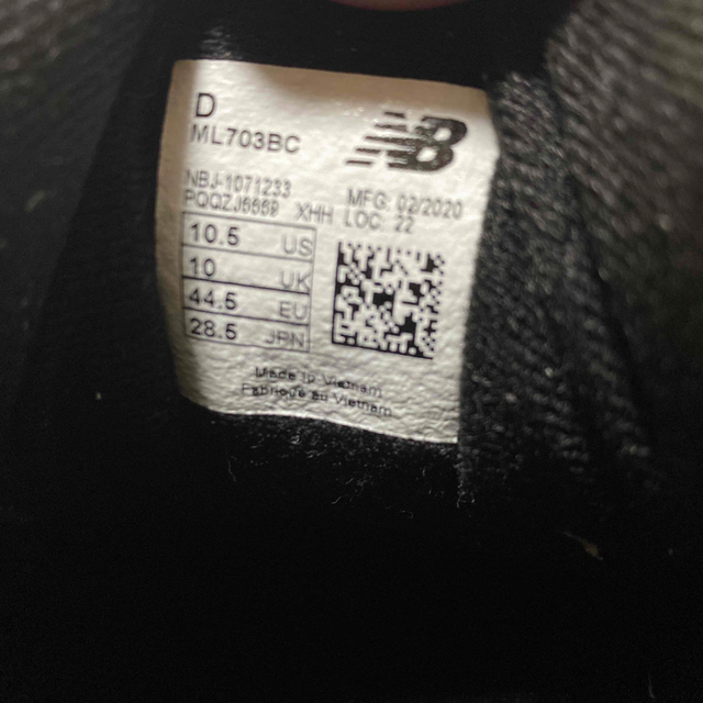 New Balance(ニューバランス)のnew balance ML703BA US10.5 28.5cm メンズの靴/シューズ(スニーカー)の商品写真