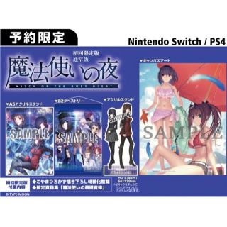 ニンテンドースイッチ(Nintendo Switch)の魔法使いの夜　初回限定版　Switch PS4 ワンダーグー店舗特典セット　新品(その他)