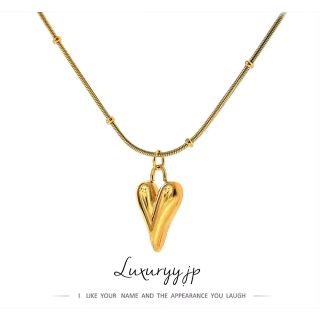 人気✨エピチェーンハートネックレス 高品質サージカルステンレス 金属アレルギー(ネックレス)