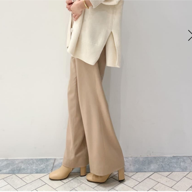 Plage 【ERNE/エルネ】別注 WIDE TROUSERS パンツベージュ
